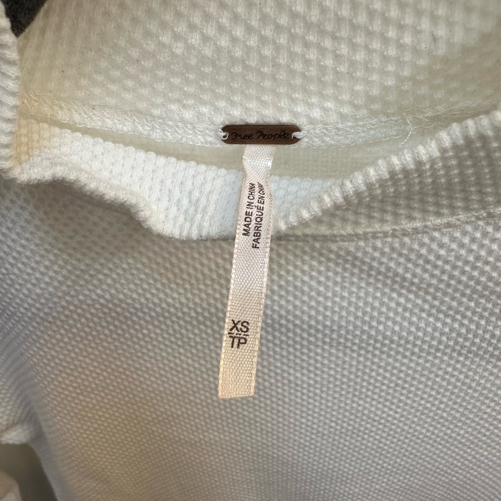 FREE PEOPLE Switch It Up Cuff Thermal Top in Ivory - Picture 6 of 6